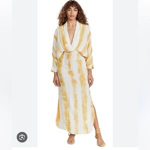 SWF Plunge Maxi Dress in Golden Hour